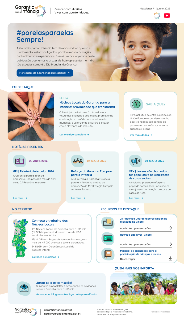 Juntos pela infância: mais do que uma newsletter, um compromisso partilhado